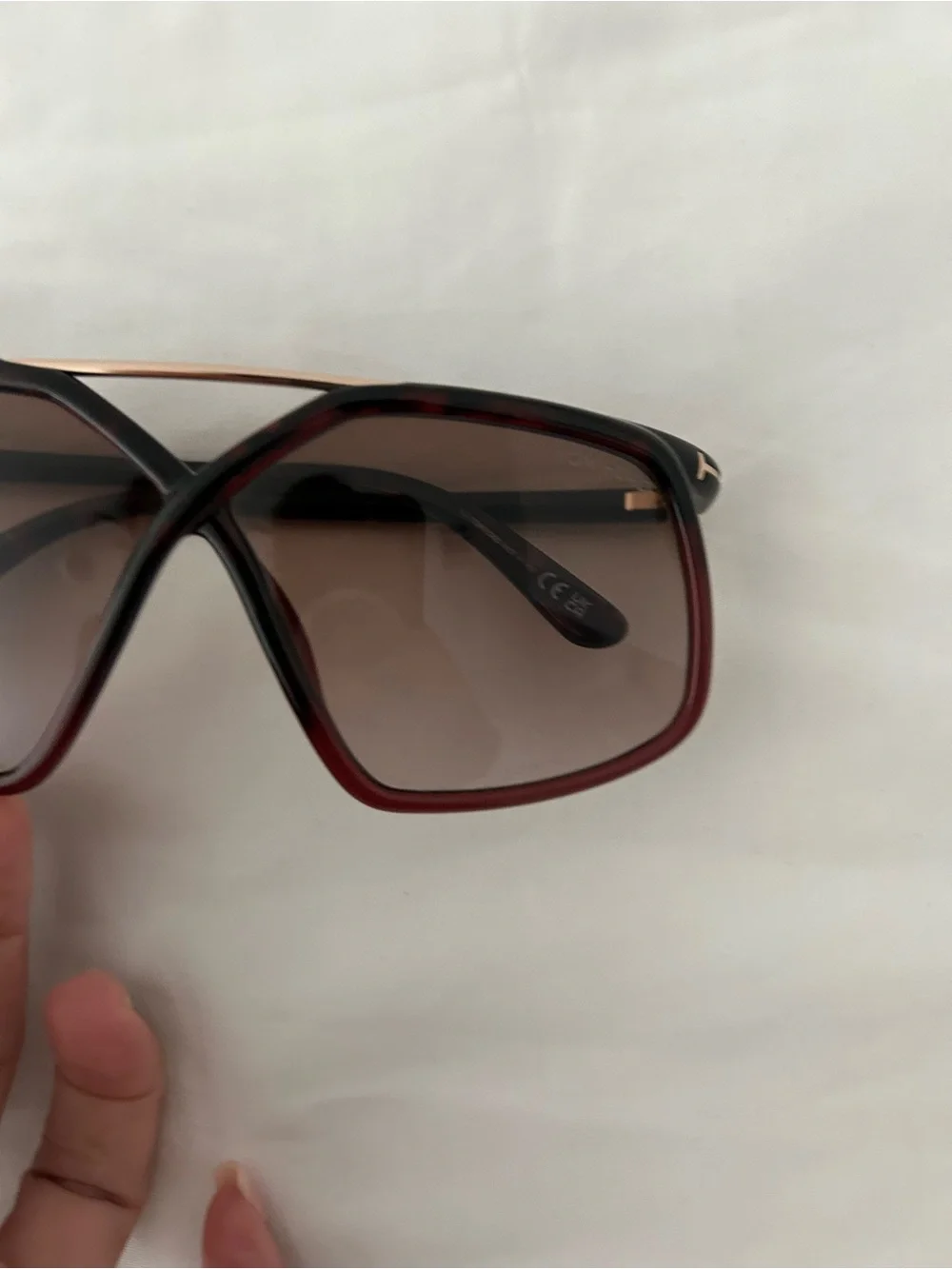 Tom Ford MERYL Sunglasses FT1038-56Z-64 Havana Frame Violet Gradient Lenses